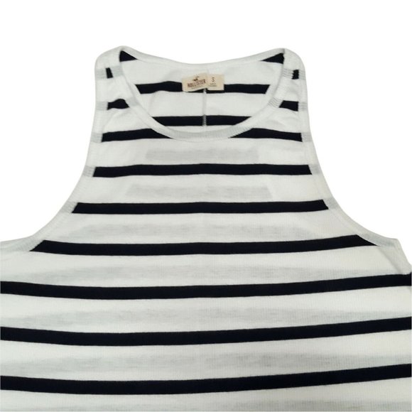 Hollister Tank Top Womens Small White Striped Flowy Sleeveless 24 in Long - Picture 5 of 9